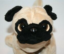 Webkinz Pug Dog Plush Stuffed 8" Soft Toy HM105 Beige Black Puppy Ganz N... - $10.40