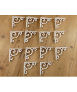 14 Cast Iron Brackets Soft White Shelf Resell Lot Flew Market  4&quot;x4&quot; *SO... - $38.99