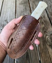 Leather Knife Sheath Pancake Sheath Fixed Blade Knife Belt Sheath - $13.36