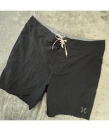 Hurley Swim Trunks Board Shorts Quick Dry Lightweight Black Size 38 - $25.00