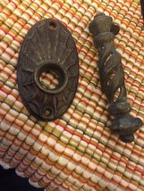 Antique Vintage Door Latch Handle and Hardware, Door Pull Brass - $18.09