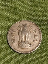 India 1 Rupee 1980 coin Very Good Old British Colony - $18.37