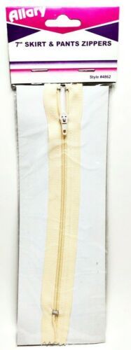 Lot of 2 Allary Style #4862 Skirt & Pants Zippers, 7 Inch, Beige - $8.90