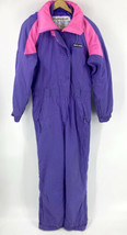 VTG 90s Sun Ice Ski Suit Womens 10 Purple Pink One Piece Snowsuit Zip Up - £93.03 GBP