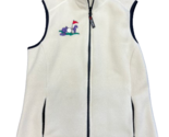 Eddie Bauer Womens White Polartec Pockets Full Zip Golf Fleece Vest Jack... - $22.74