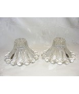Vintage Boopie Glass Set of 2 Candle Holder Dome Shape Anchor Hocking 11b - $24.74