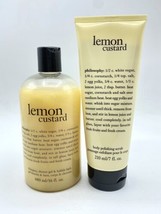 Philosophy Lemon Custard Shampoo, Shower Gel,  Bubble Bath &amp; Polishing S... - £32.04 GBP