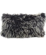 Tibetan lamb fur pillow Cover Mongolian lamb fur pillow -  Frosted Black... - €60,37 EUR+