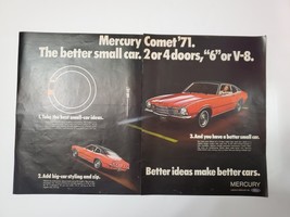 1971 71 Mercury Comet Vintage Print Ad The Better Small Car Two Page Ad - £7.79 GBP