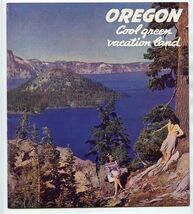 Oregon Cool Green Vacation Land Booklet &amp; Envelope 1940's Earl Snell Gov... - $27.72