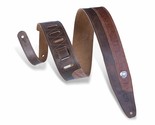 Levy&#39;s Leathers 2.5&quot; Veg-Tan Leather Guitar Strap with Ladder Style Heig... - $100.09