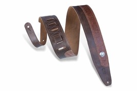 Levy&#39;s Leathers 2.5&quot; Veg-Tan Leather Guitar Strap with Ladder Style Heig... - $100.09