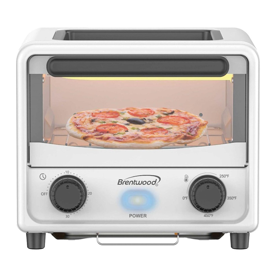 BRENTWOOD TS-3430W 500-Watt Stainless Steel Mini Toaster Oven 3 liters W... - $34.64