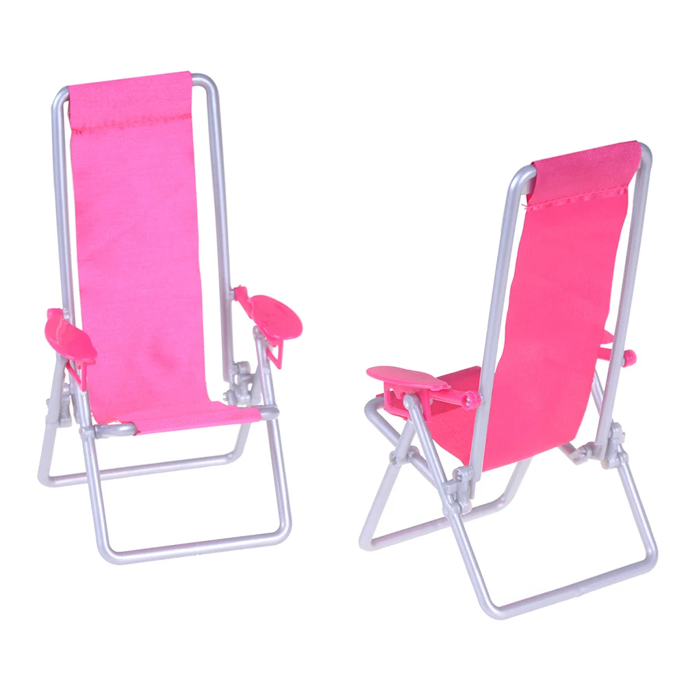 1:12 Scale Foldable Deckchair Lounge Beach Chair For Barbie Dolls House  For - £4.85 GBP