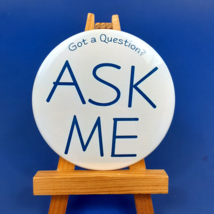 Ask Me Pinback Buttons 10 Piece Lot New 3&quot; Round Blue Stix Design - $9.78