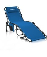Kingcamp Portable Lounge Chair 4-Fold Folding Camping Cot Adjustable Patio - $108.99