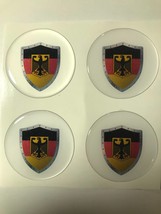 SET 4 X 50 mm Hand Made  Silikone Stickers Germany Flag Logo Aufkleber D... - £10.22 GBP