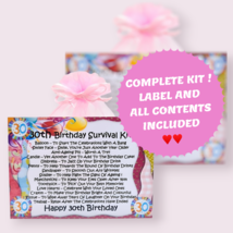 30th Birthday Survival Kit (Pink) ~ Fun Novelty Keepsake Gift &amp; Card All In One - £6.72 GBP