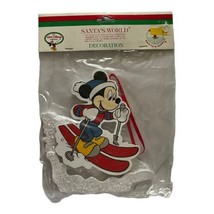 Disney Kurt Adler Santas World Mickey Mouse On Skis Ornament - £9.51 GBP