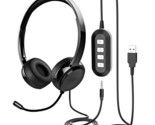 Usb Headset With Microphone For Pc Laptop, 3.5Mm Headphones With Microph... - £39.37 GBP