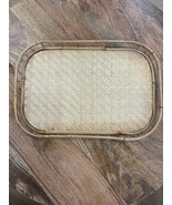 Set (10) Vintage Bamboo Trays Woven Rattan Wicker Boho Tiki Bar Party Se... - $1,200.75 MXN