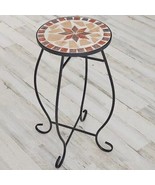 MOSAIC Accent End Side Table Plant Stand Outdoor Patio Porch Deck Furniture - £63.86 GBP