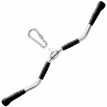 Yes4All Wide Grip LAT Pull Down Bar Attachments with Rubber Handles/Curl... - £46.90 GBP