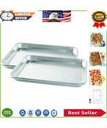 Aluminum Quarter Sheet Pans, 13x9.6 Inches - Set of 2 for Optimal Baking - $867.58 MXN
