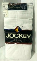 Size 38 Jockey Vtg 3 Pack Classic Men&#39;s Brief Tighty Whitey Inverted Y F... - £31.36 GBP