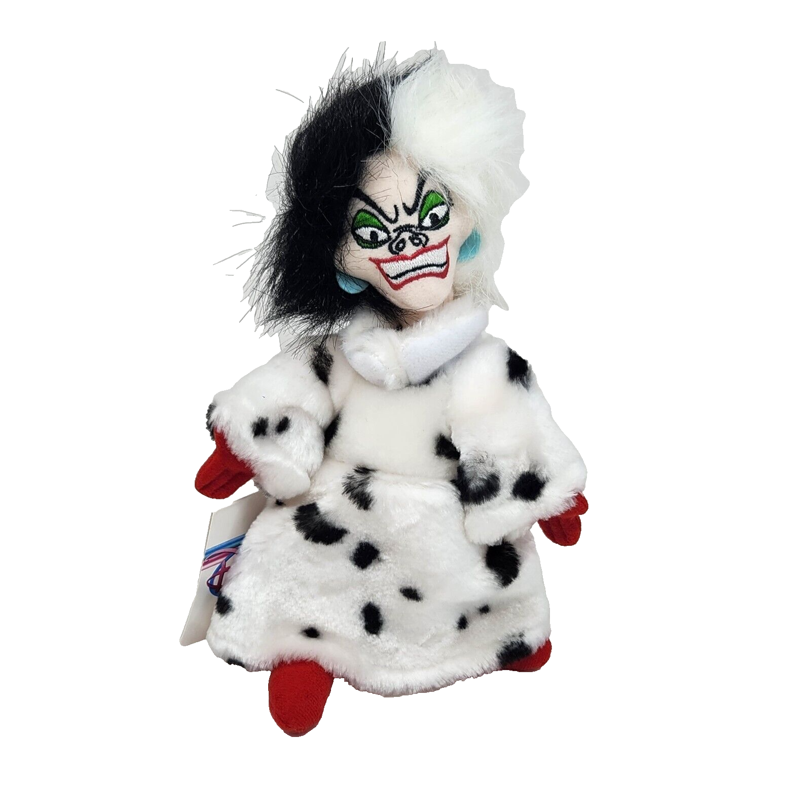 Primary image for VINTAGE DISNEY STORE 101 DALMATIANS CRUELLA STUFFED ANIMAL PLUSH BEAN BAG TOY