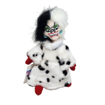 Vintage Disney Store 101 Dalmatians Cruella Stuffed Animal Plush B EAN Bag Toy - £18.91 GBP