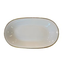 VTG ALKA Bavaria Carina White Porcelain Gold Rimmed Oval Plate Germany 9.5X5.5 - £21.09 GBP