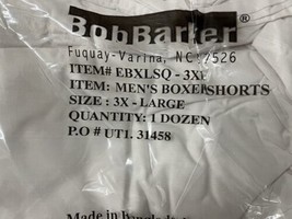 Bob Barker Company Mens White Boxer Shorts 3XL Underwear (White) 12 Pack. - $38.55