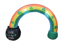 Saint Patrick&#39;s Day Inflatable Leprechaun Rainbow Archway Luck of The Irish Pot - £51.95 GBP