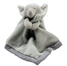 Carters Gray Elephant Baby Lovey Plush Security Blanket Satin Trim Back 15 inch - £11.76 GBP