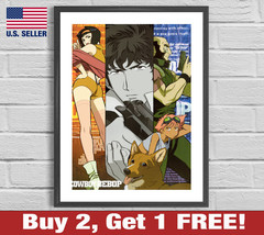 Cowboy Bebop 18&quot; x 24&quot; Poster Print Faye Spike Jet Ein Edward Anime Wall Art - £10.54 GBP