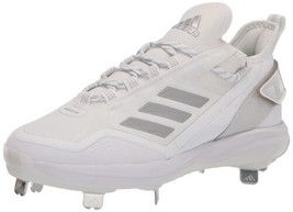 adidas Men&#39;s Icon 7 Boost Baseball Shoe, White/Silver, Size 16 - $87.44