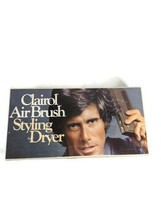 Vintage 1971 Men&#39;s Clairol Air Brush Styling Dryer original Box &amp; Paperwork - £31.27 GBP
