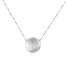 Women&#39;s Summer S925 Silver Pendant Collarbone Chain Necklace Simple Color-Free - £8.79 GBP