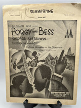 Music Sheet Musical Porgy and Bess Summertime Gershwin Pub. Group 1935 - £6.86 GBP