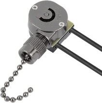 Ceiling Fan Light Switch Ze-109M Pull Chain Switch On Off Light, Black C... - $465.43 MXN