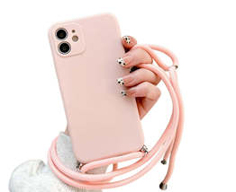 Anymob Xiaomi Phone Case Pink Crossbody Lanyard Soft Silicon For Mi 11T ... - £18.04 GBP