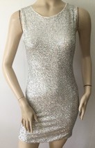 DIVIDED By H&amp;M Sequin Embellished Sleeveless Open Back Mini Dress (Size 6) - £19.50 GBP