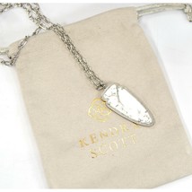Kendra Scott Skylar White Howlite Arrow Long Pendant Necklace NWT - $73.76