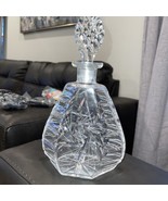 Vintage Cut Crystal Decanter with Stopper Heavy Thick - $40.00