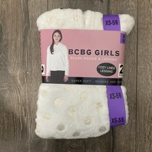 BCBG GIRLS Plush Hoodie &amp; Legging Set In White &amp; Black Size XS-5/6 -Supe... - $184.34 MXN