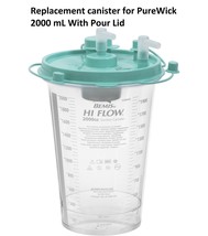 Replacement PureWick Urine Bottle 2000cc collection canister with Lid Fi... - $22.53