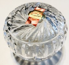 Vintage Anna Hutte Bleikristall 24% Lead Crystal Small Covered Trinket Box, 3&quot; D - £15.44 GBP