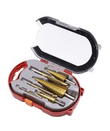 6 Pieces Titanium Coated Dril Bit Set Step Drill Bits Woodworking Hole D... - $343.29 MXN+
