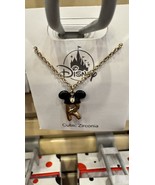 Disney Parks Mickey Mouse Ears Cubic Zirconia Letter R Gold Color Neckla... - $642.52 MXN